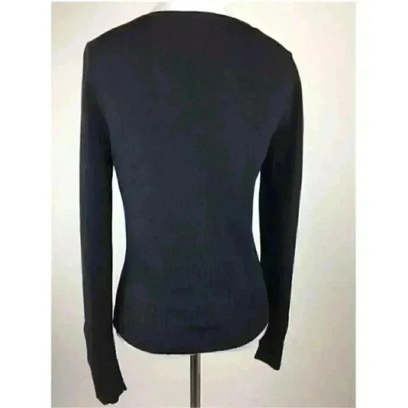 Ann Taylor Loft Sweater Small Ruffled Bib Cardigan - Picture 6 of 9